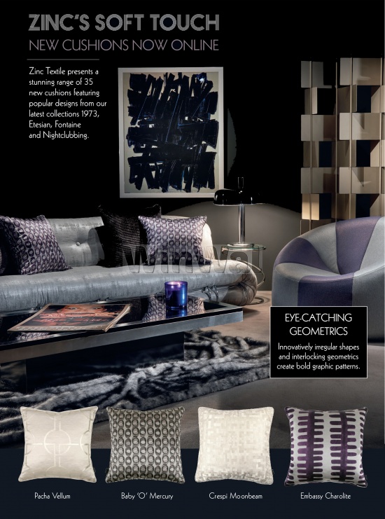 Zinc Textile представила дизайнерские подушки